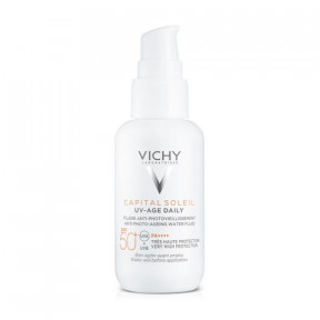 Флюїд сонцезахисний Vichy Capital Soleil UV-Age Daily проти ознак фотостаріння шкіри обличчя SPF 50+, 40 мл