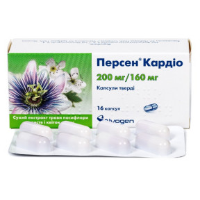 Персен Кардио капсулы, 200 мг/160 мг, 16 шт.