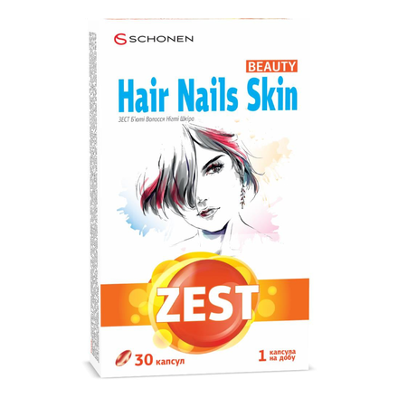 Зест б'юті волосся, нігті, шкіра капс. №30