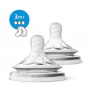 Авент Natural Соска 2шт 3міс+ середній потік SCF043/27