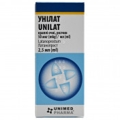 Унілат краплі очні 50 мкг/мл, 2,5 мл