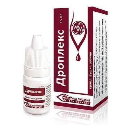 Дроплекс краплі вушні, розчин, 15 мл