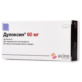 Дулоксин капсули по 60 мг, 28 шт.  (7х4)