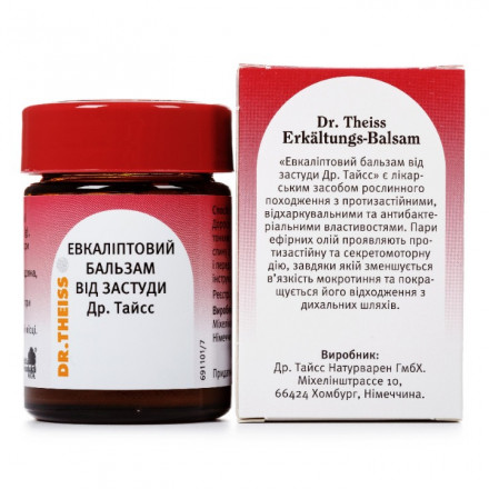 Доктор Тайсс Евкаліптовий бальзам від застуди, 50 г
