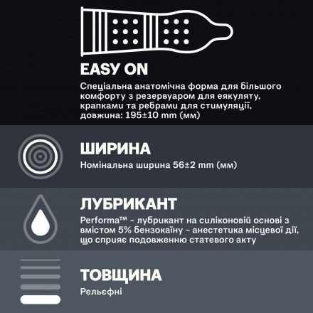 Презервативы Durex (Дюрекс) Dual Extase рельефные с анестетиком, 12 шт.