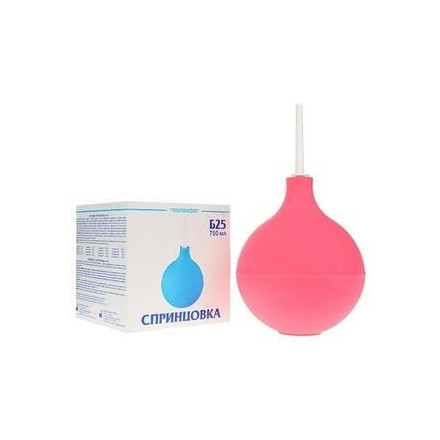 Спринцівка Б25 з твердим наконечником 750 мл, 1 шт.