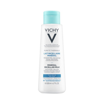Мицеллярное молочко Vichy Purete Thermal, для сухой кожи лица и глаз, 200 мл