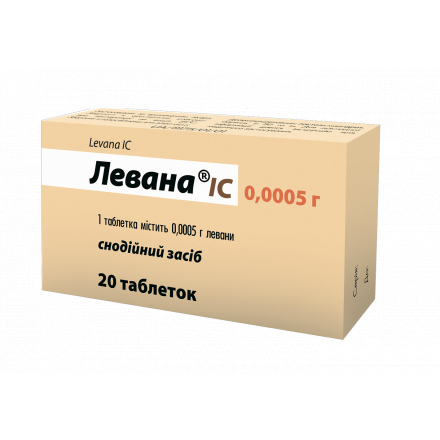 Левана IC снодійні таблетки по 0,0005 г, 20 шт.