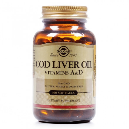 Солгар Жир з печінки тріски капсули, 100 шт.