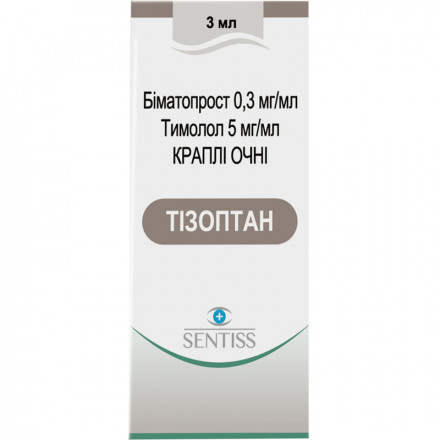 Тізоптан краплі для очей, 3 мл