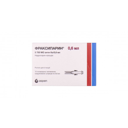 Аспен Фраксипарин р-н д/ін. шприц 0,6мл №10