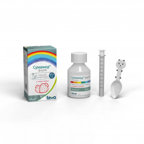 Сумамед форте порошок для оральної суспензії полуничний, 30 мл