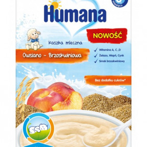 Хумана каша мол.вівсяна з персиком 200г