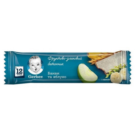 Гербер батончик Банан/Яблуко 25г