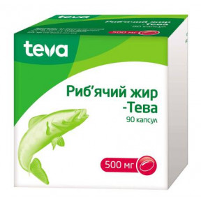 Риб'ячий жир-Тева капсули по 500 мг, 90 шт.