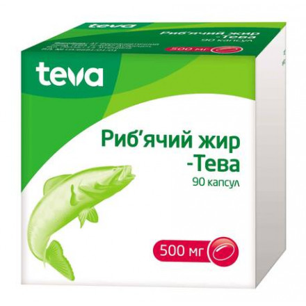 Риб'ячий жир-Тева капсули по 500 мг, 90 шт.