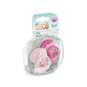 Пустушка силіконова динамічна Lovi Folky, 22/841girl, 0-3 місяці, 2 шт