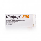 Сіофор таблетки по 500 мг, 60 шт.
