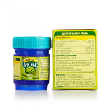 Доктор Мом мазь при симптомах застуди, 20 г