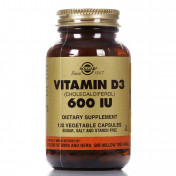 Солгар Вітамін Д3 капсули по 600 МО, 120 шт.