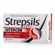 Стрепсилс Інтенсив з медом та лимоном льодяники для горла, 16 шт.