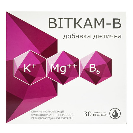Виткам-В жидкость для нормализации функций нервной и сердечно-сосудистой систем в пакетах по 10 мл, 30 шт.