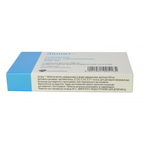 Зиннат таблетки по 250 мг, 10 шт.