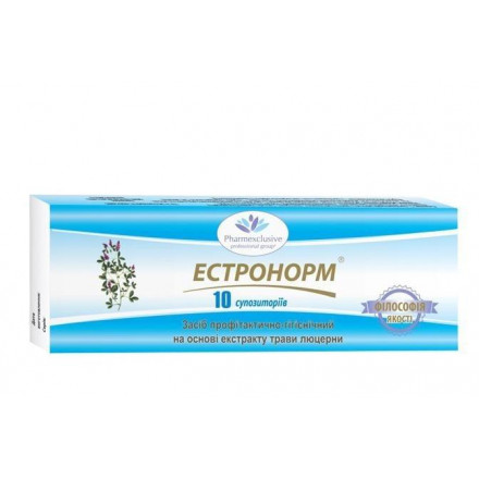 Естронорм супозиторії профілактично-гігієнічні, 10 шт.