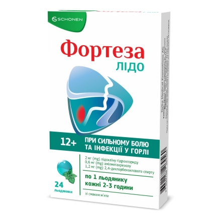 Фортеза Лідо льод. м'ята  3мг №24