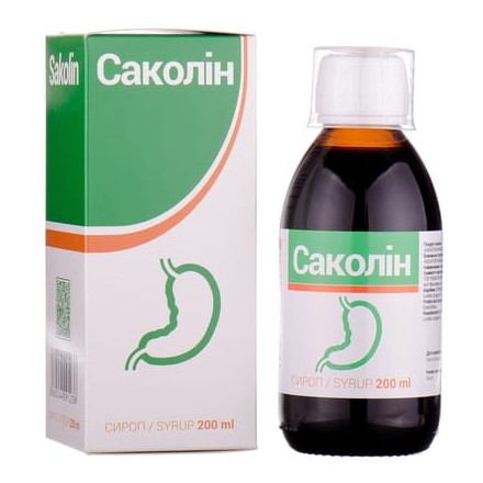 Саколин сироп при запоре и метеоризме, 200 мл