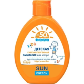 Сан енерджі kids гіпоалергенна емульсія для загагу spf 50+ 150мл