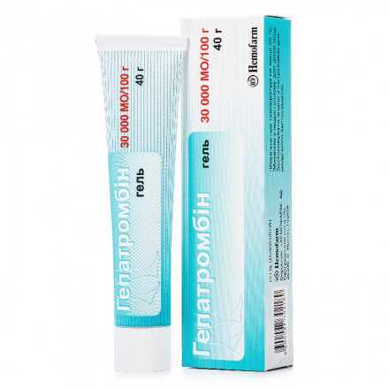 Гепатромбин гель от варикоза по 30 000 МЕ, 40 г