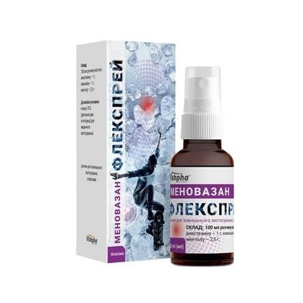 Меновазан Флекспрей розчин для зовнішнього застосування спиртовий 50 мл