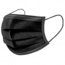 Маска мед.тришарова на рез. чорна №5