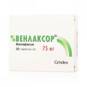 Венлаксор таблетки по 75 мг, 30 шт.