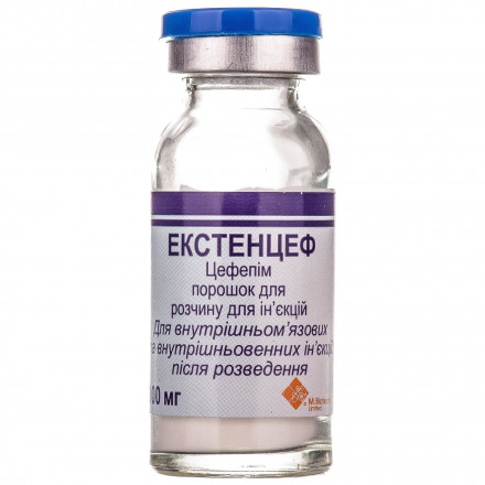 Екстенцеф порошок для розчину для ін'єкцій по 1000 мг у флаконі