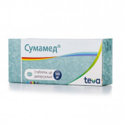 Сумамед таблетки що диспергуються по 500 мг, 3 шт.