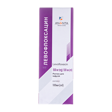 Левофлоксацин р-н д/інф. 500мг/100мл фл.100мл