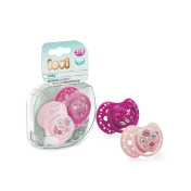 Пустушка силіконова динамічна Lovi Folky, 22/842girl, 3-6 місяці, 2 шт