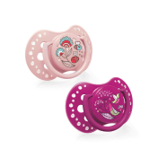 Пустушка силіконова динамічна Lovi Folky, 22/843girl, 6-18 місяці, 2 шт