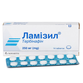 Ламізил протигрибкові таблетки по 250 мг, 14 шт.