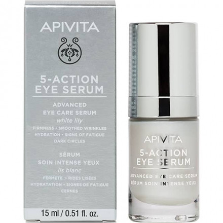 Апівіта 5-ACTION EYE SERUM Сироватка інтенсивного догляду 5в1 для шкіри навколо очей 15 мл