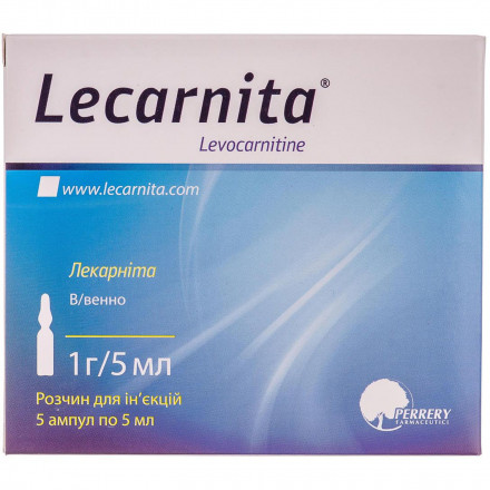 Лекарнита раствор для инъекций, 1 г/5 мл, по 5 мл в ампулах, 5 шт.