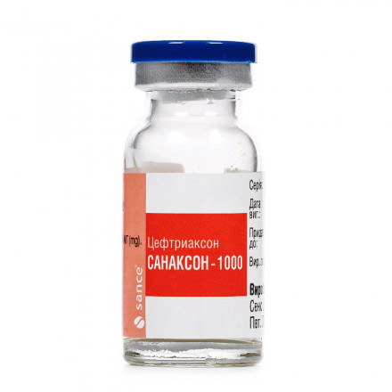 Санаксон-1000 порошок для розчину для ін'єкцій по 1000 мг, 1 шт.