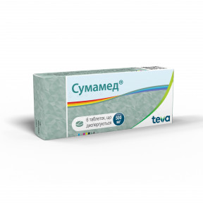 Сумамед таблетки що диспергуються по 500 мг, 6 шт.
