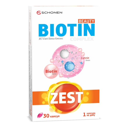 Зест б'юті біотин комплекс капс. №30