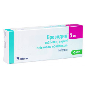 Бравадин таблетки по 5 мг, 28 шт.