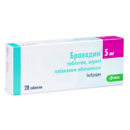 Бравадин таблетки по 5 мг, 28 шт.