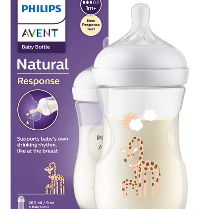 AVENT Пляшечка NATURAL Природний потік 260мл Жираф