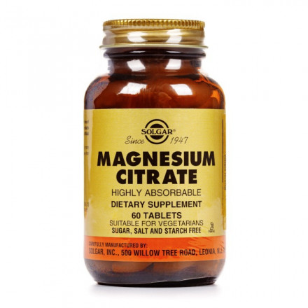 Солгар Цитрат магнію таблетки, 60 шт.